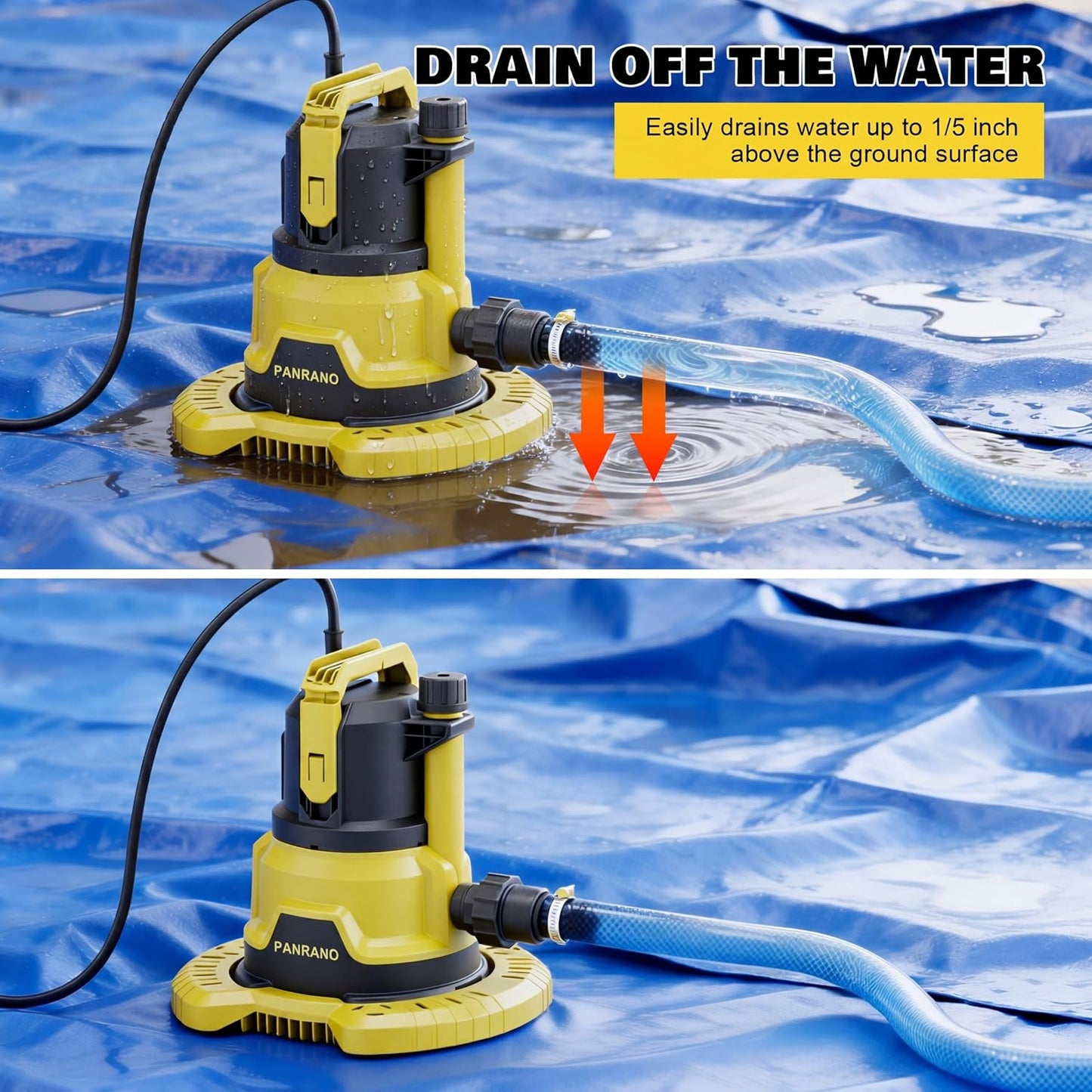 Bomba cubierta piscina 1 HP 3500 GPH salidas duales