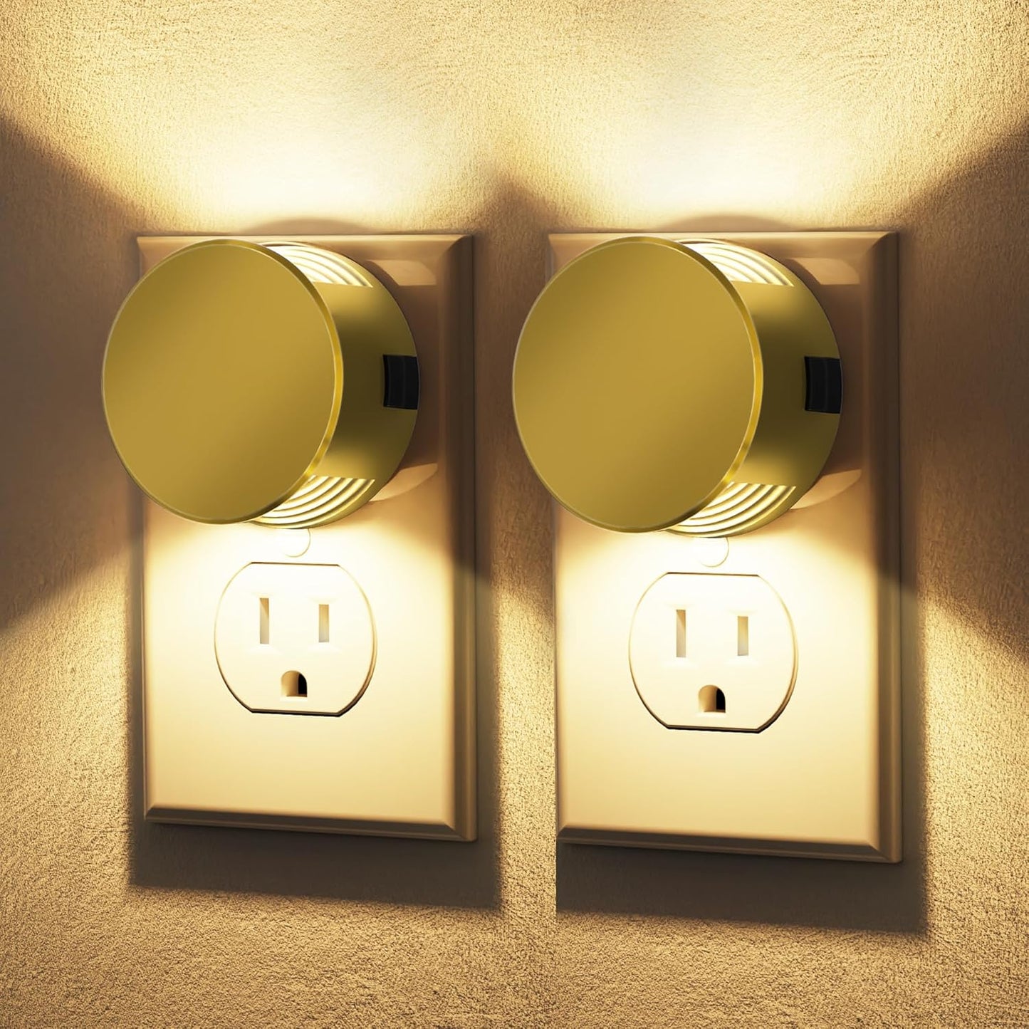 Luz Nocturna Enchufable Sensor Amanecer Blanco Suave