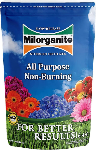 Fertilizante nitrógeno lento 6-4-0 5lb para césped flores
