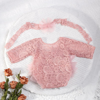 Traje encaje para bebé recién nacido sesiones fotos