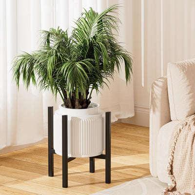 Soporte plantas metal ajustable 8-14pulg moderno para exteriores