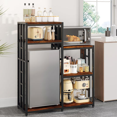 Soporte refrigerador con gabinete 6 niveles y toma corriente
