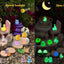 100 Pzas Mini Animales Luminosos Resina para Jardín y Hogar