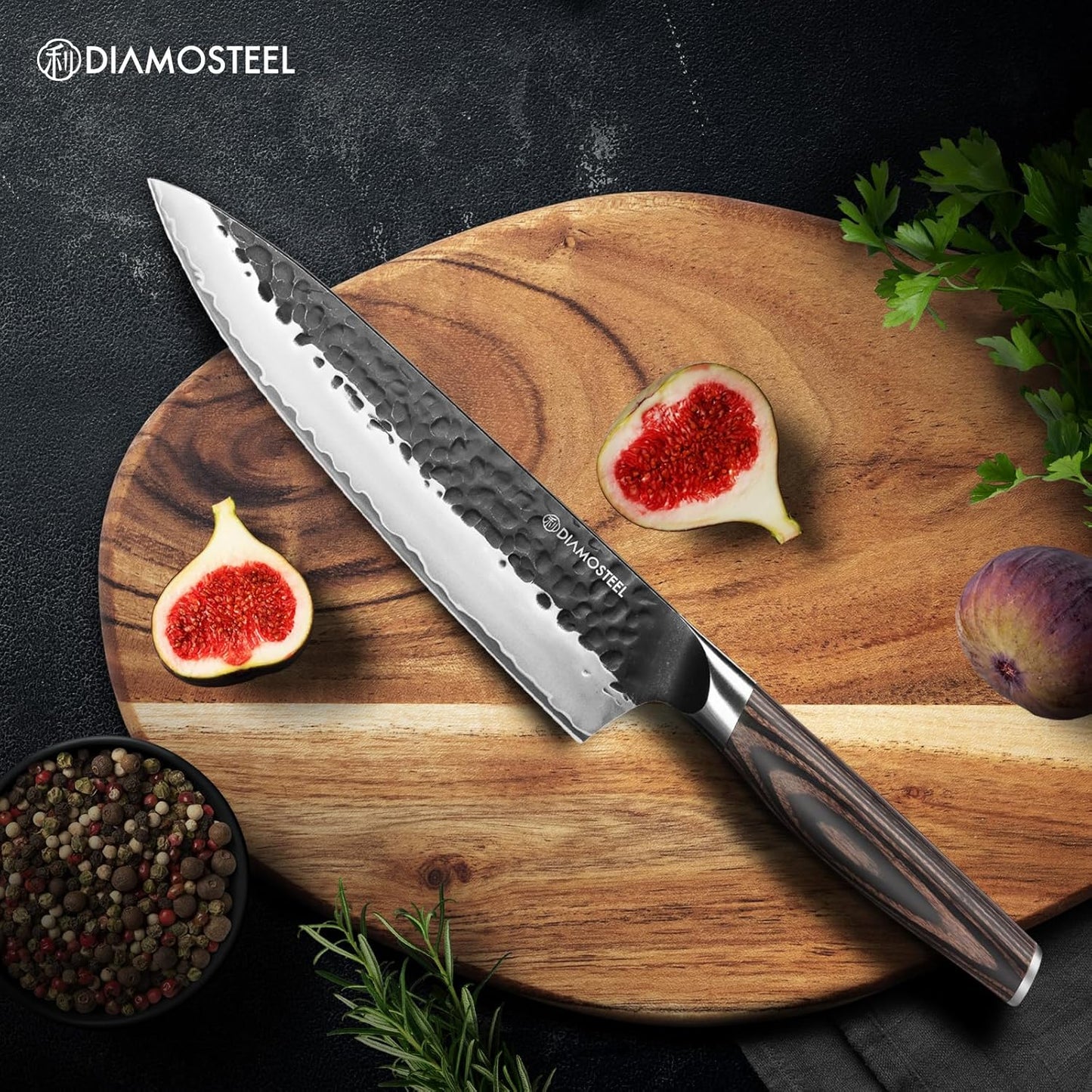 Cuchillo de chef japonés Gyuto 8 pulgadas 3 capas acero inoxidable