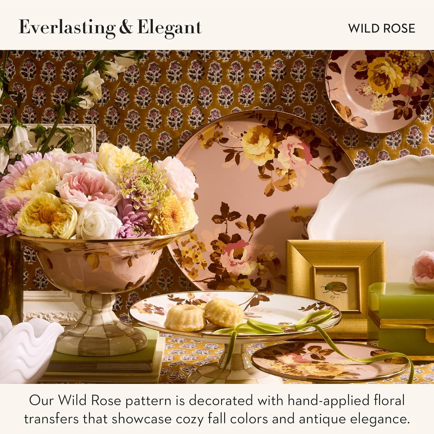 Plato redondo decorativo Wild Rose Mauve para servir