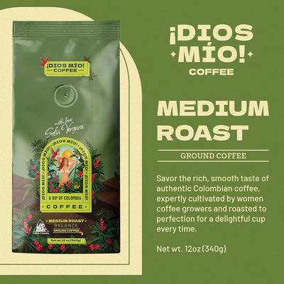 Café colombiano molido Dios Mio Coffee por Sofia Vergara 12 oz