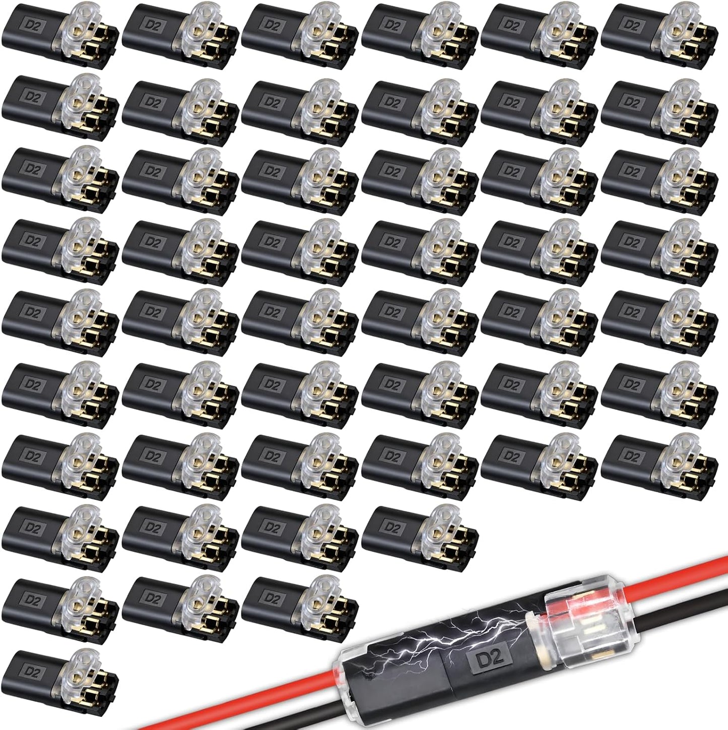 Conector enchufable doble 2 pines para luces LED