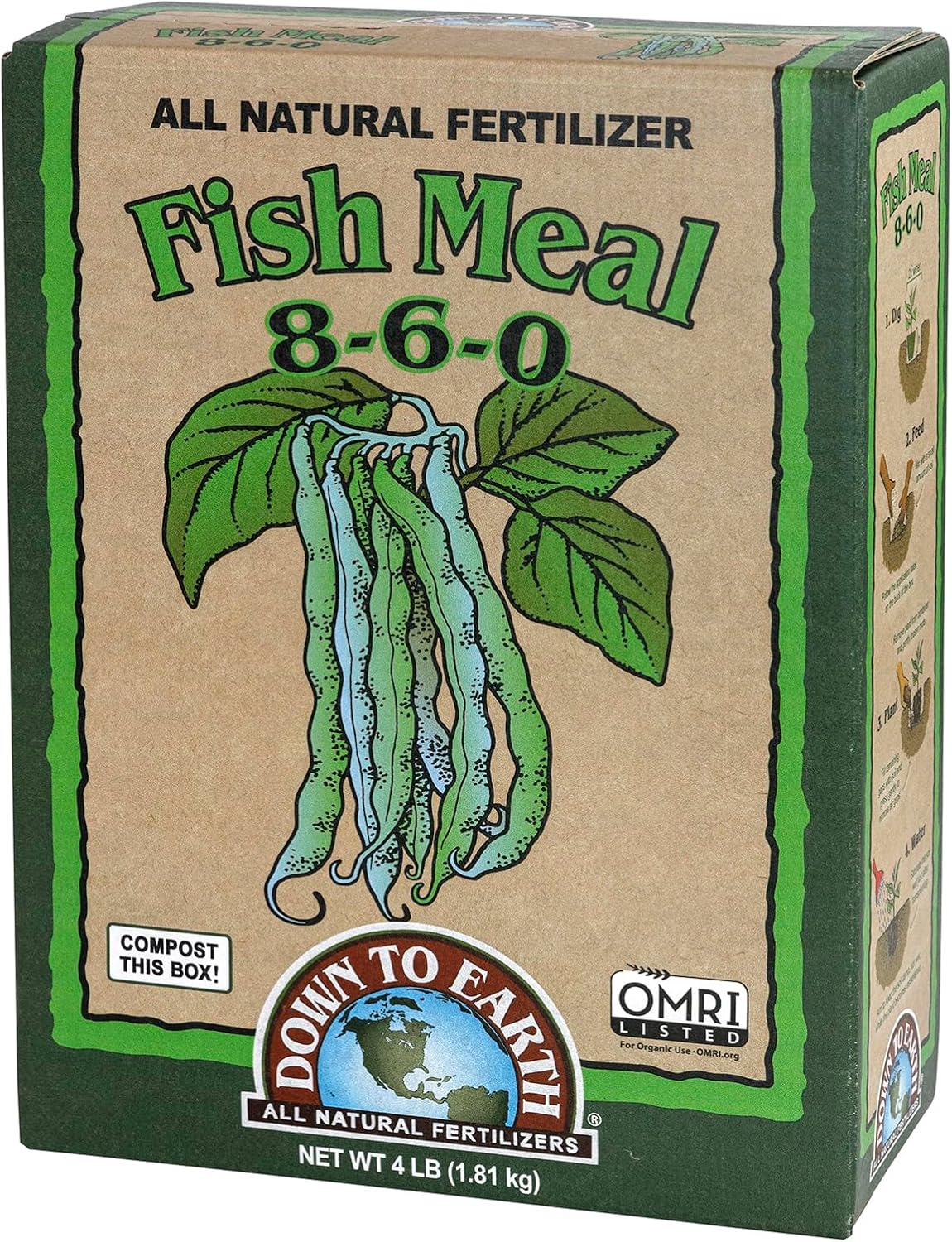 Fertilizante natural de pescado 8-6-0 OMRI