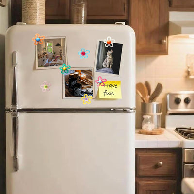 Imanes florales coloridos para refrigerador cocina casillero