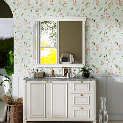 Papel tapiz vintage floral autoadhesivo extraíble