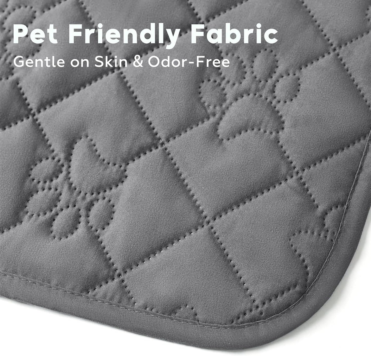 Funda sofá impermeable acolchada con estampado patas 30x70pulg gris
