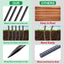 Estacas metal resistente con gancho J para jardín 4uds