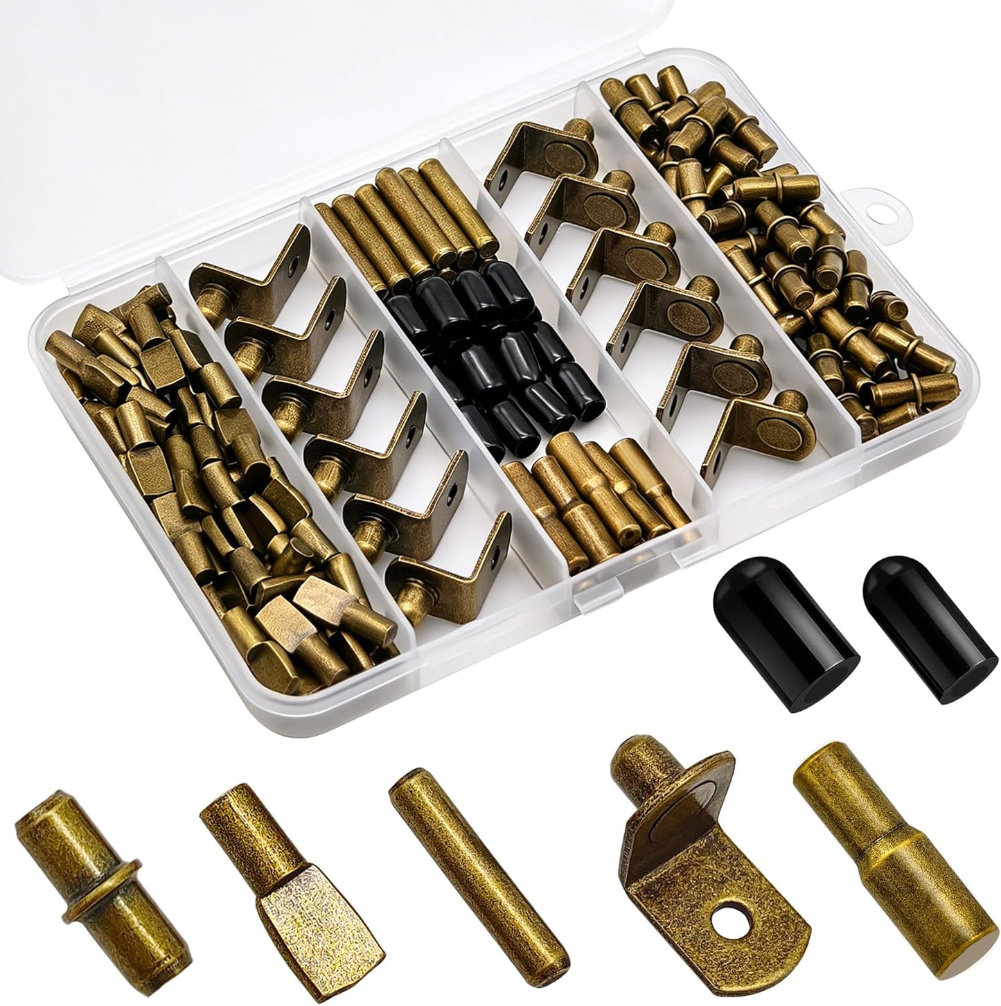 Set 144 clavijas estante metal con cubiertas silicona