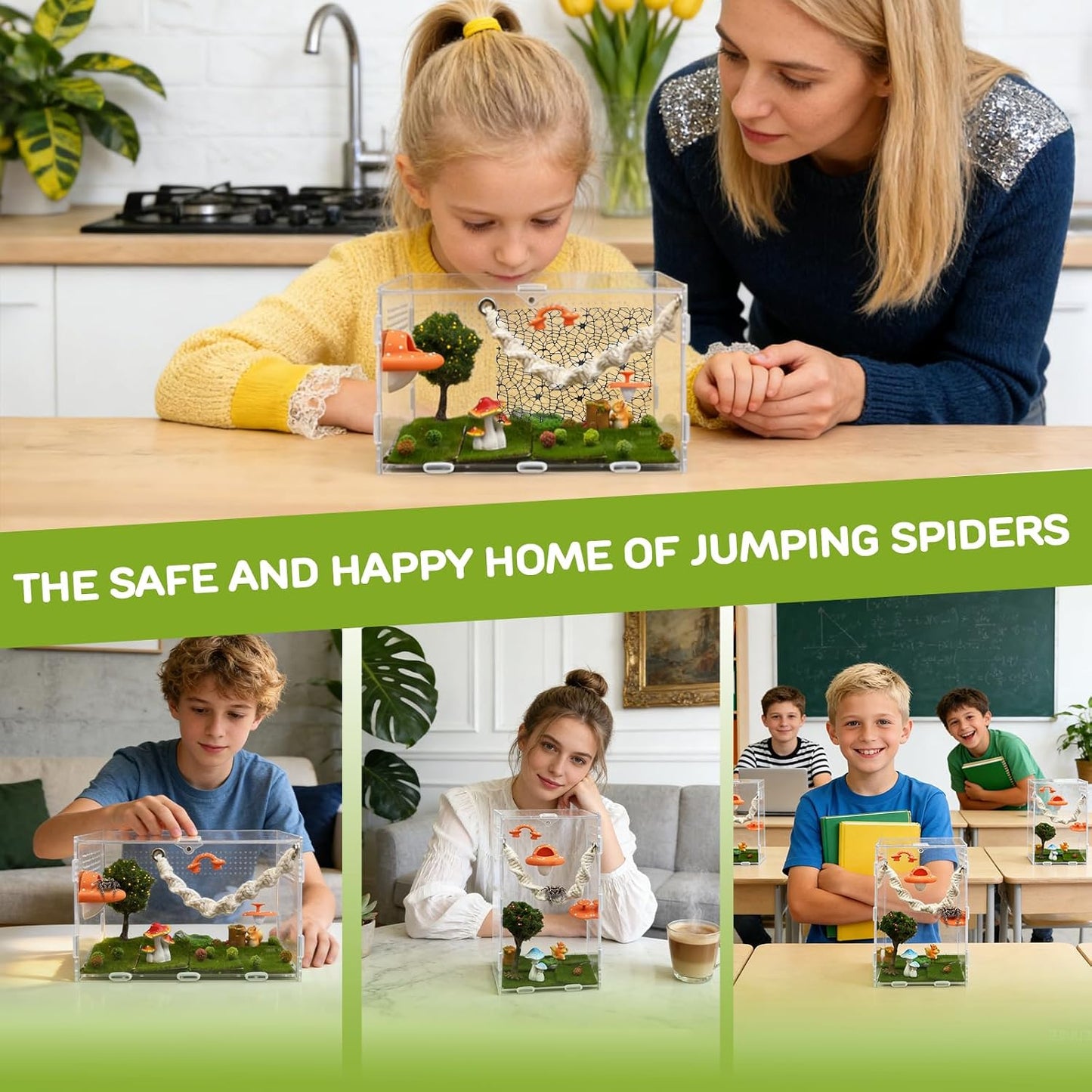 Juego araña saltadora 5 plataformas magnéticas malla