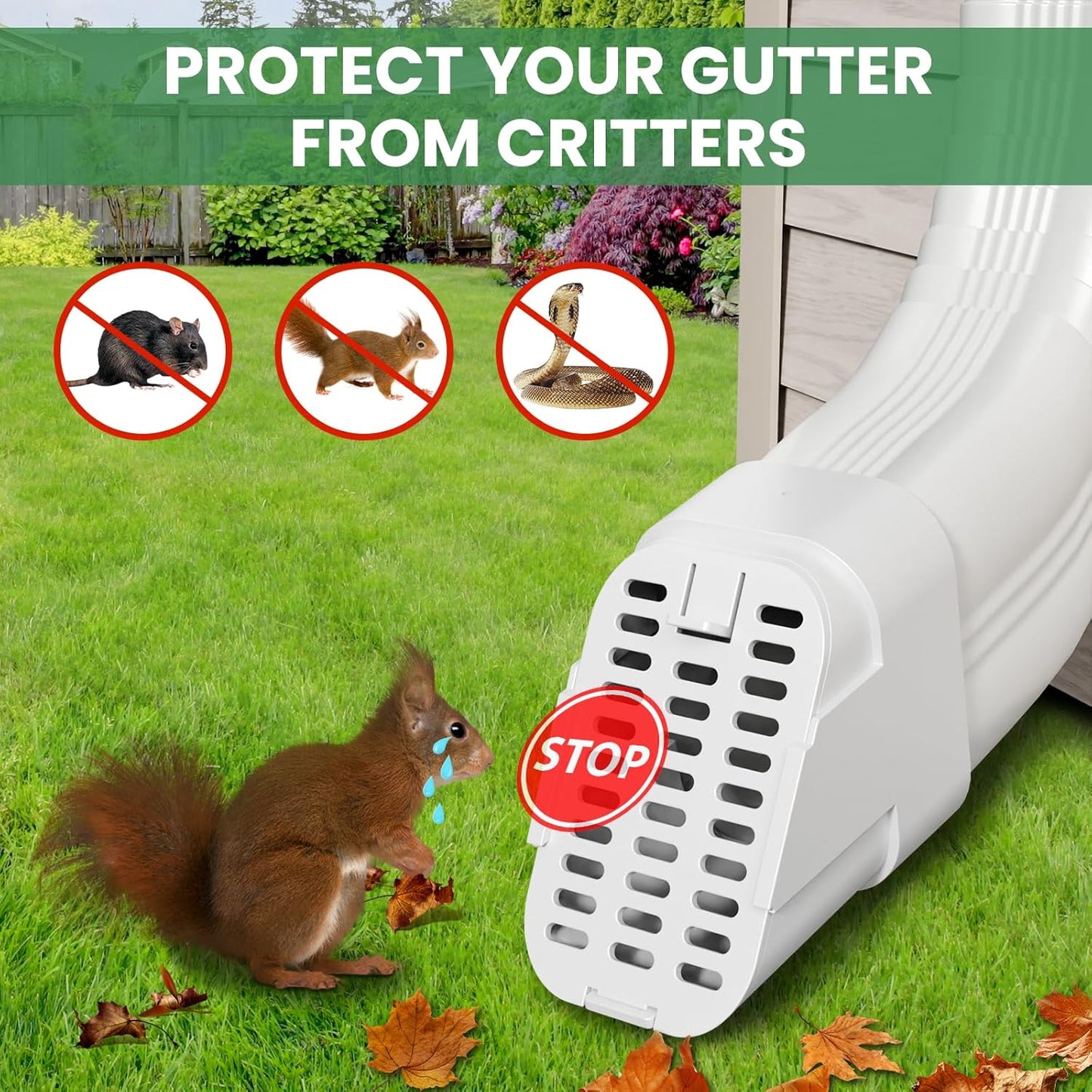 Protector bajante canalón tipo B 3x2 y 4x3 pulg