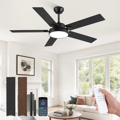 Ventilador techo 52pulg LED 30W 6 velocidades control remoto