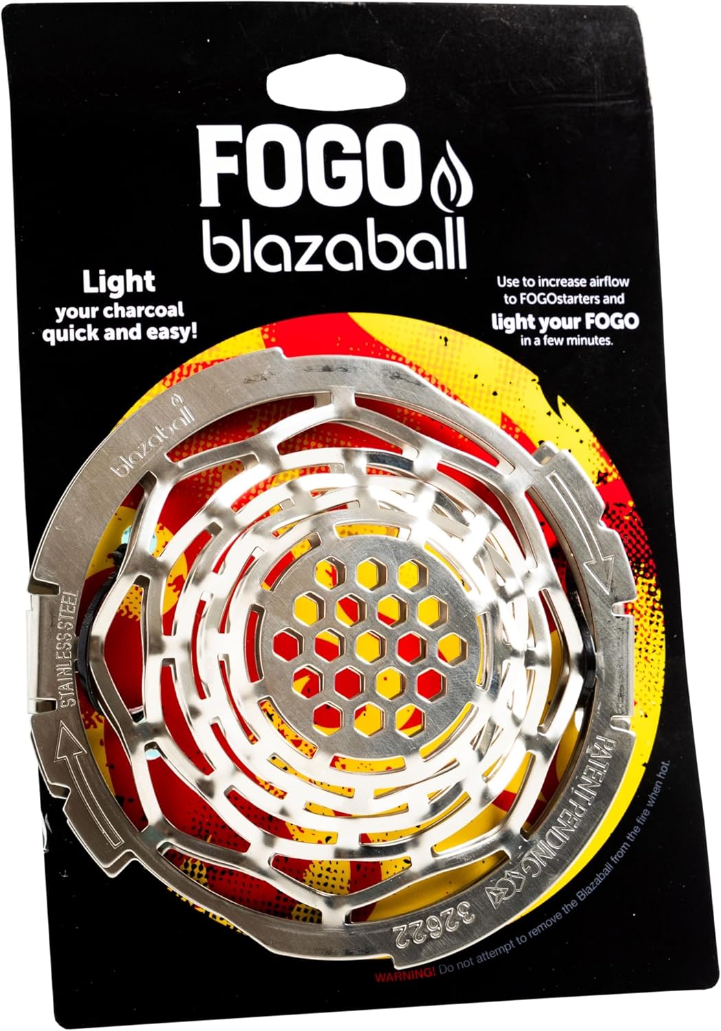 Accesorio arranque fuego para parrillas chimeneas plata