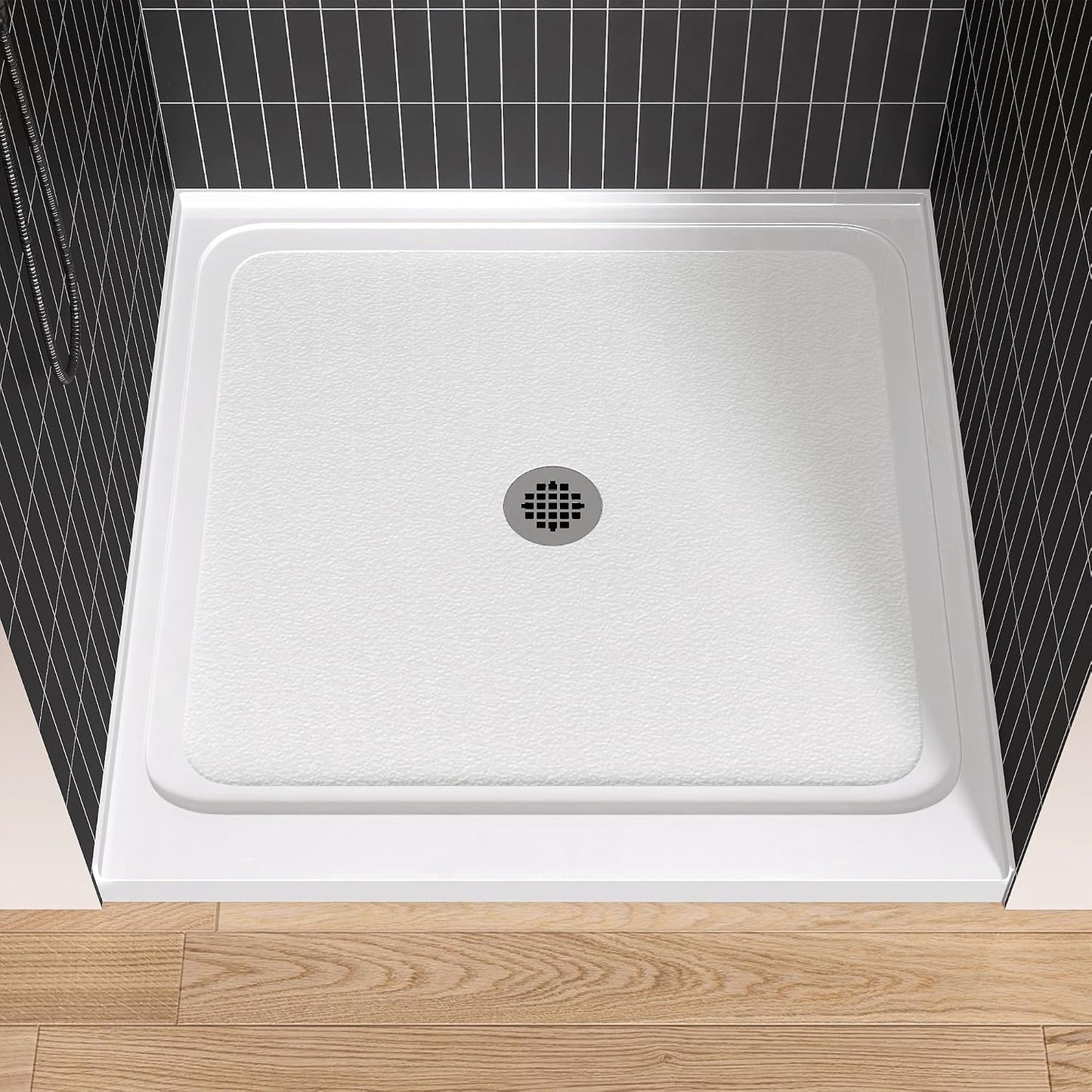 Base ducha 38x38pulg acrílico blanco antideslizante