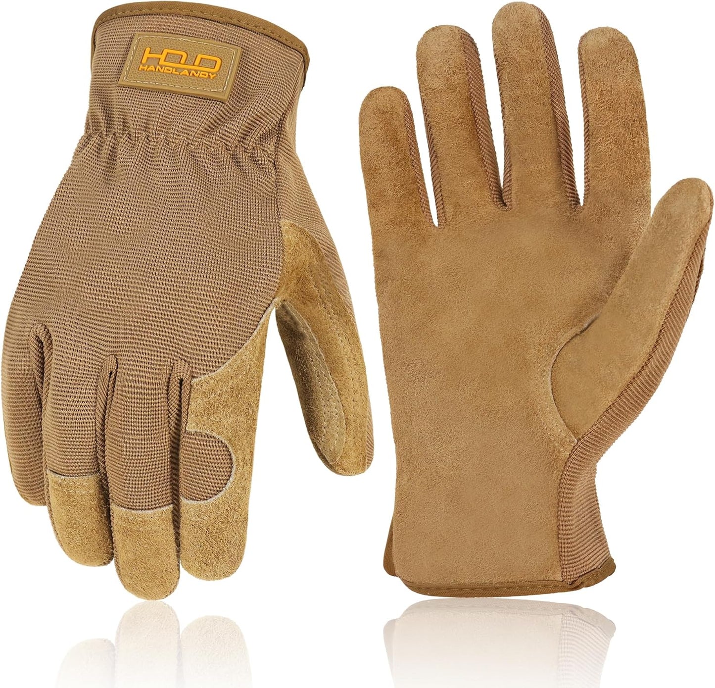 Guantes cuero jardinería trabajo mecánico construcción