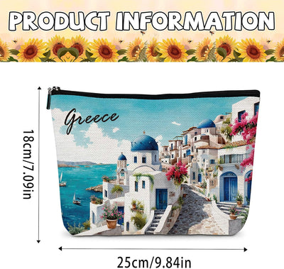 Bolsa maquillaje impermeable regalo griego para viaje