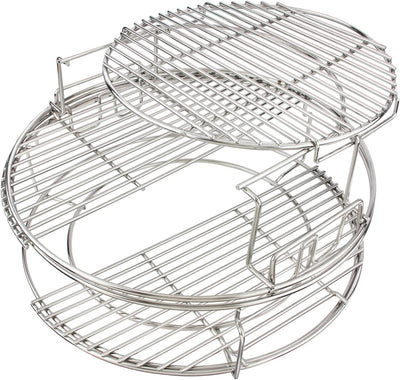 Kit 3 niveles acero inox para huevo verde estante parrilla