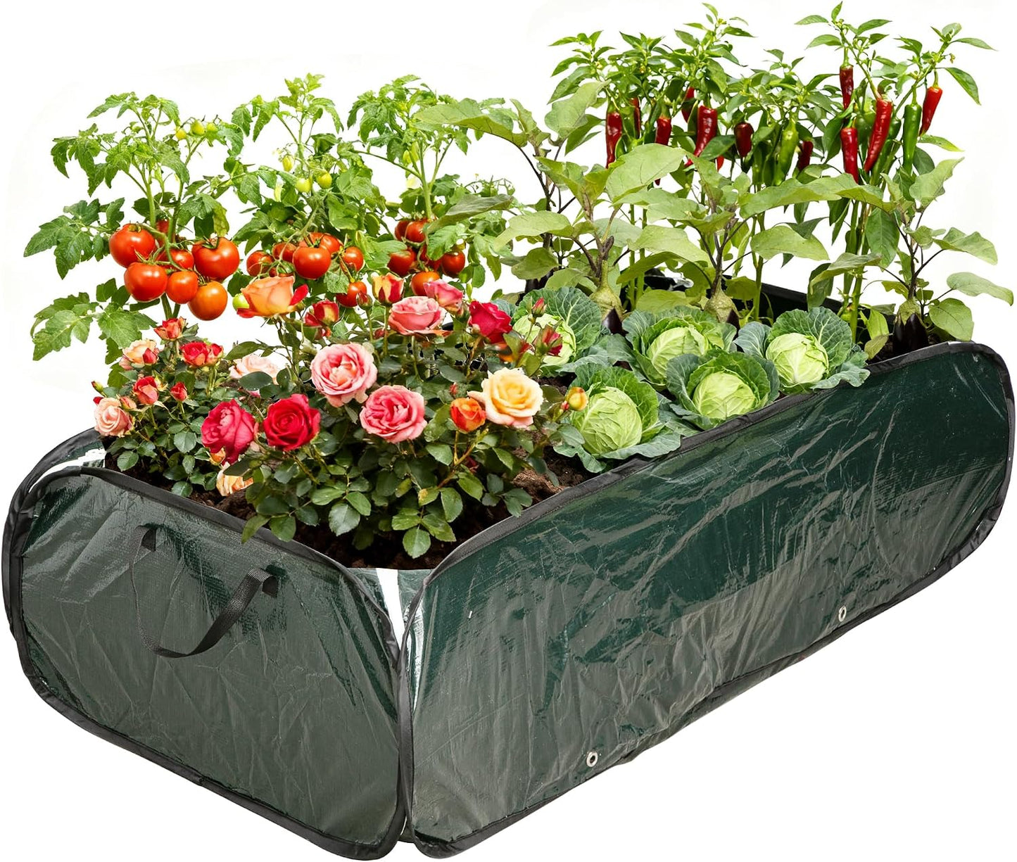 Bolsa cultivo rectangular 47x24x12pulg con soporte alambre UV
