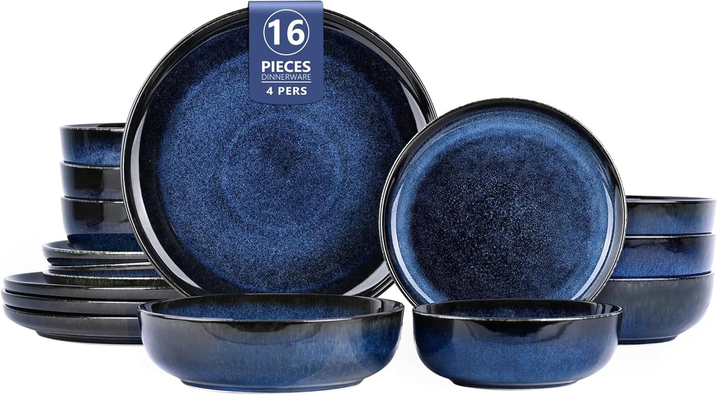 Set 16 Pzas Platos Cerámica Cocina Porcelana Esmaltada