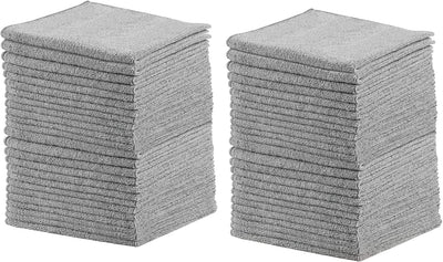 Paquete 50 toallas microfibra 12x12pulg antiarañazos reutilizables