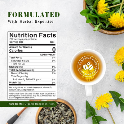 Té de hierbas orgánicas con raíz de diente de león Oxify