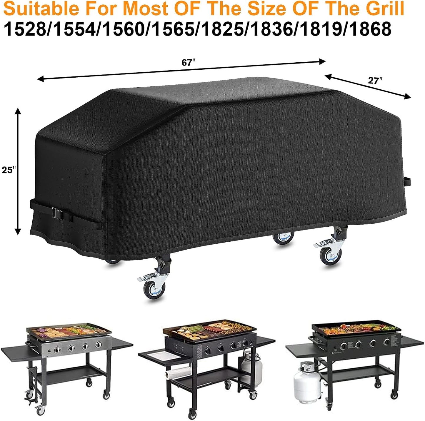 Cubierta parrilla 36pulg 600D resistente desgarros impermeable