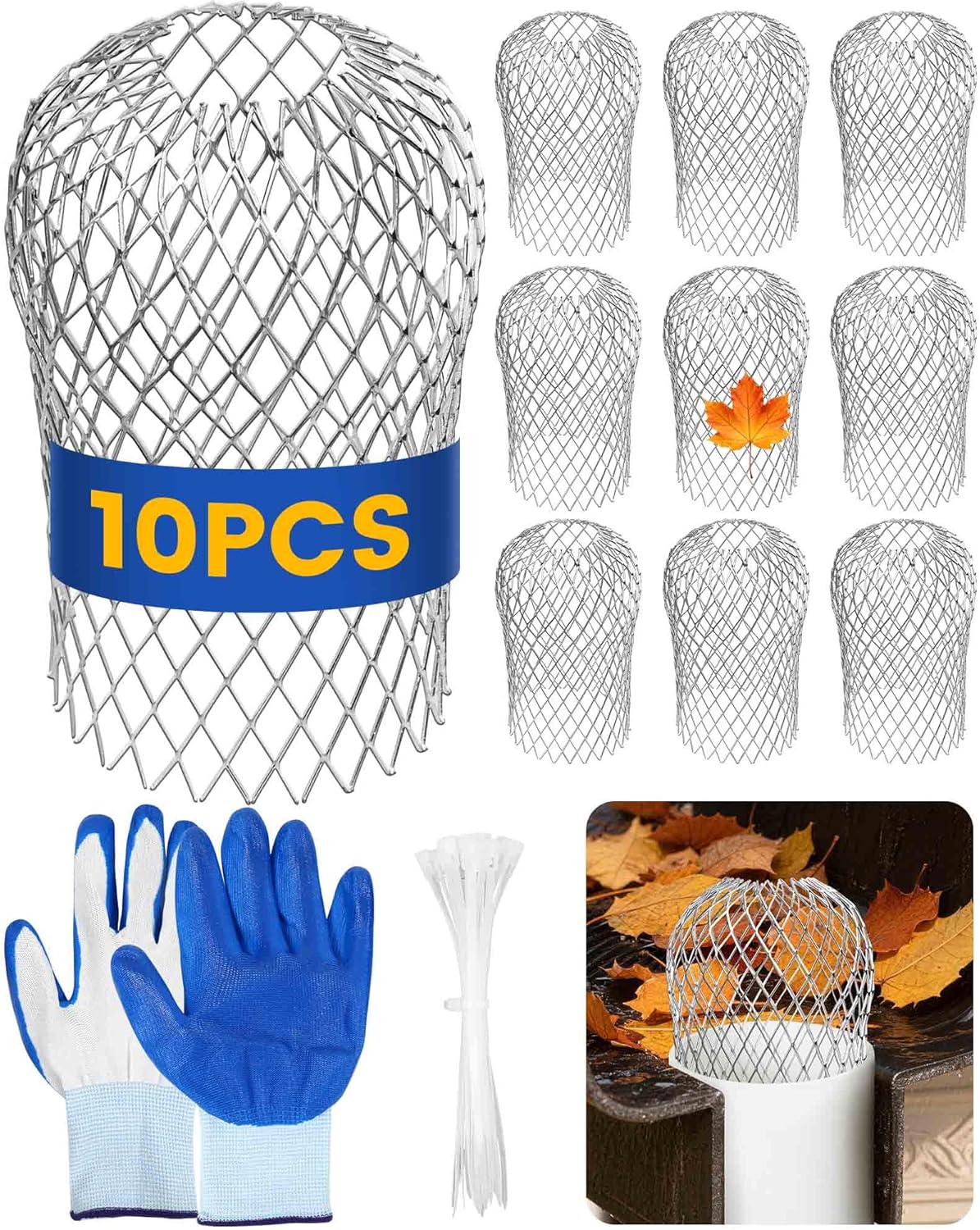 10 Protectores Bajante Aluminio Expansible 3.5pulg