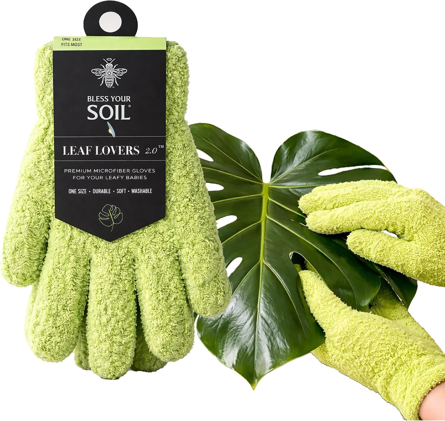 Guantes microfibra limpieza plantas interior reutilizables