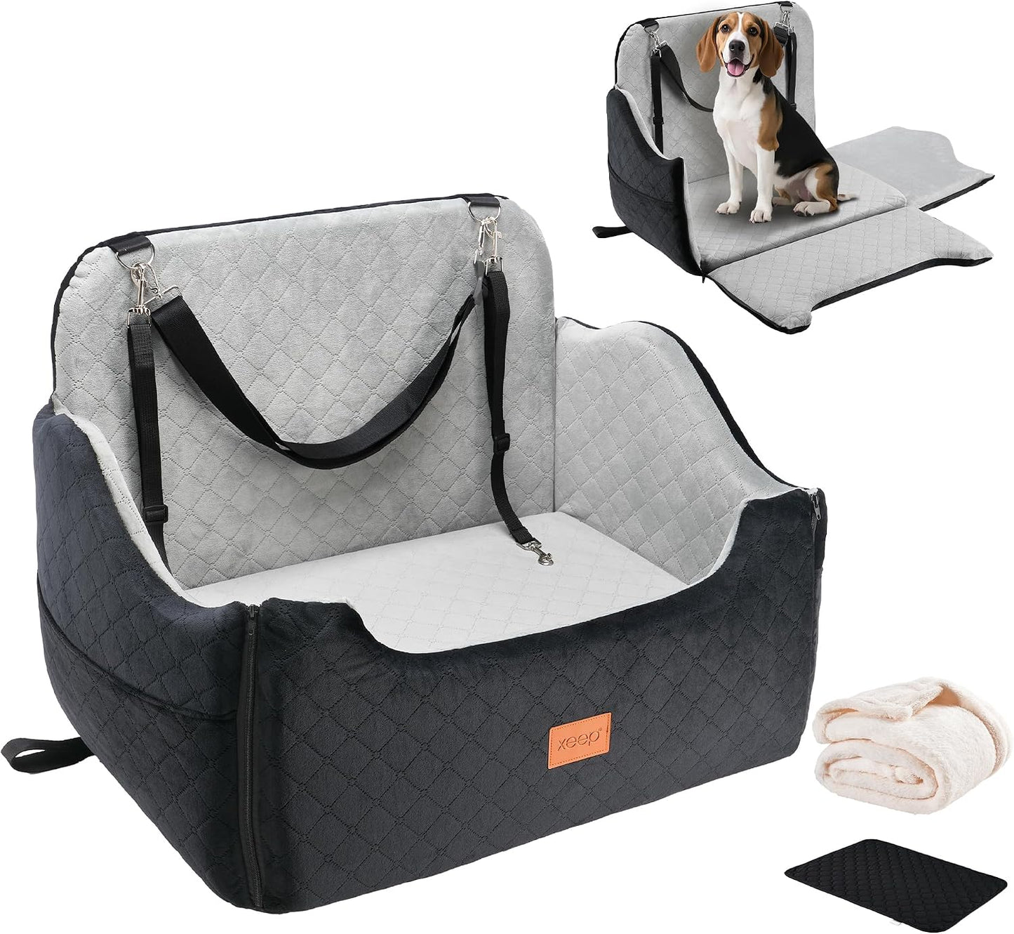 Asiento elevador perro mediano espuma viscoelástica 2 cojines