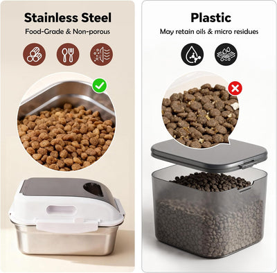 Contenedor acero inox 304 para mascotas con tapa hermética