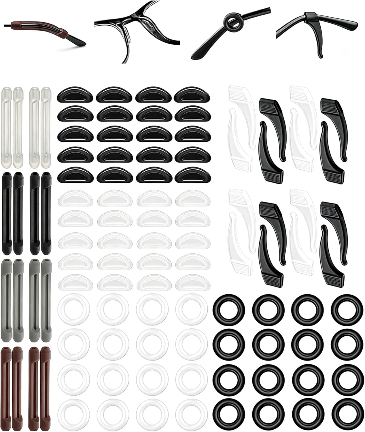 104 Pzas Accesorios Antideslizantes para Lentes