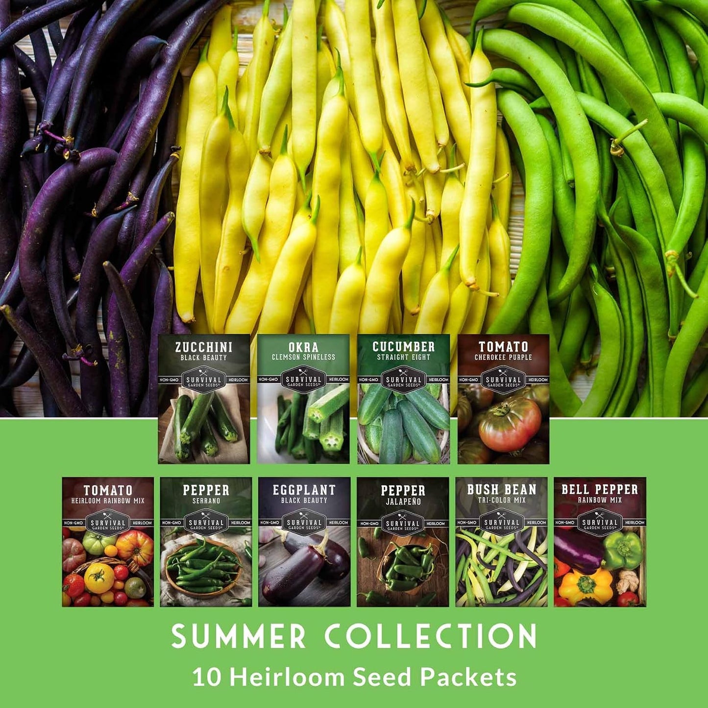 Semillas vegetales verano paquete 10uds para jardín