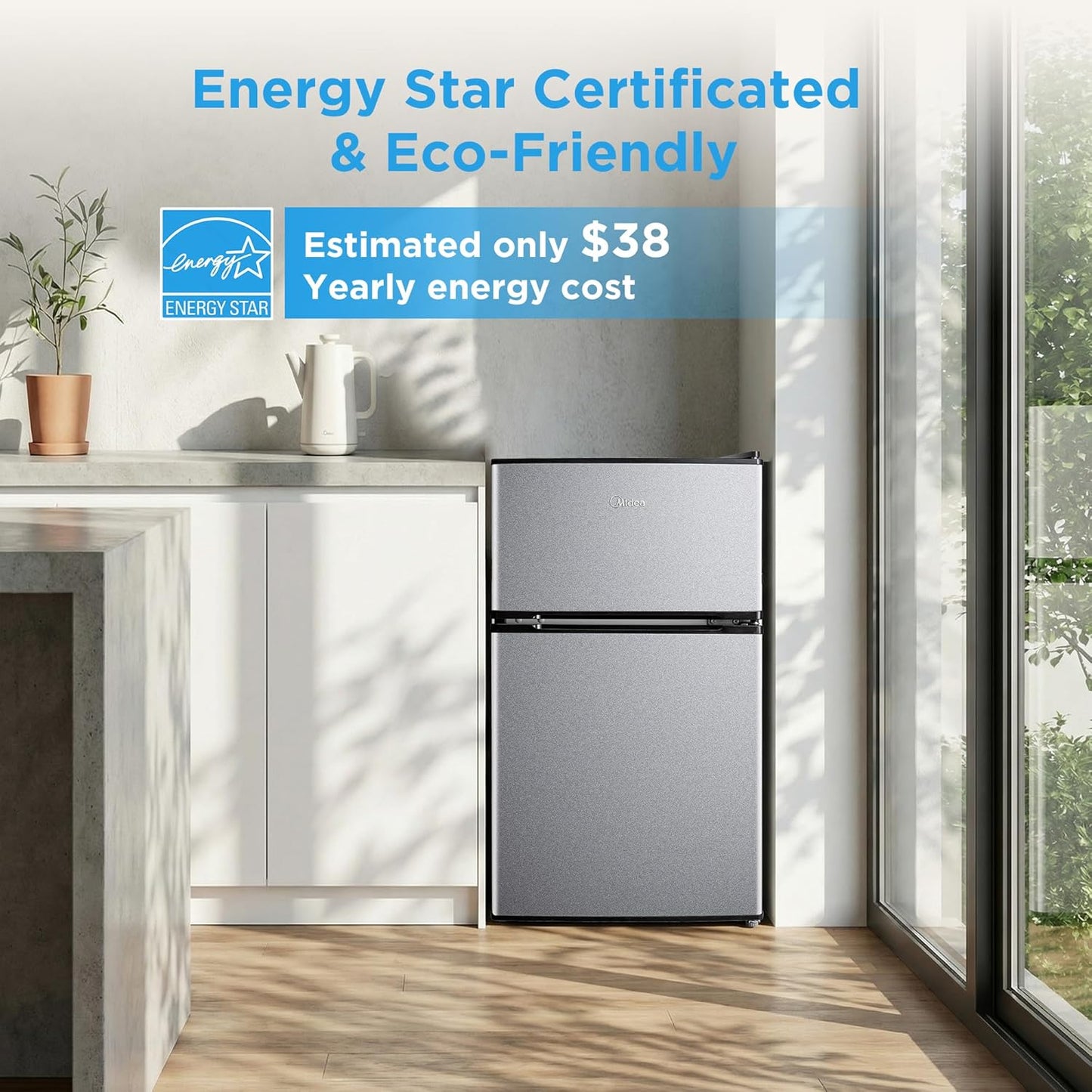 Refrigerador compacto Midea WHD-113FSL 3.1 pies
