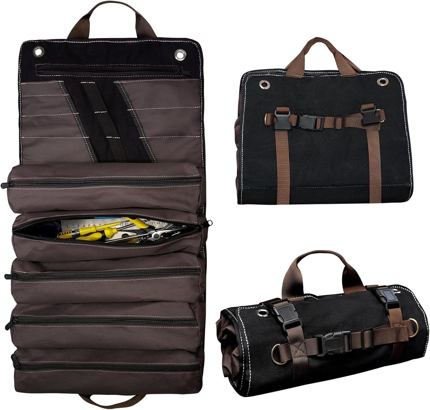 Organizador bolsas enrollables para herramientas 15L