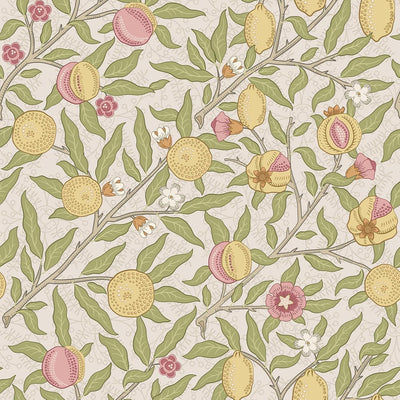 Papel tapiz vintage frutas huerto limón autoadhesivo 17.7x118pulg