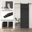 Puerta granero 30x84 deslizante onda madera MDF kit herrajes