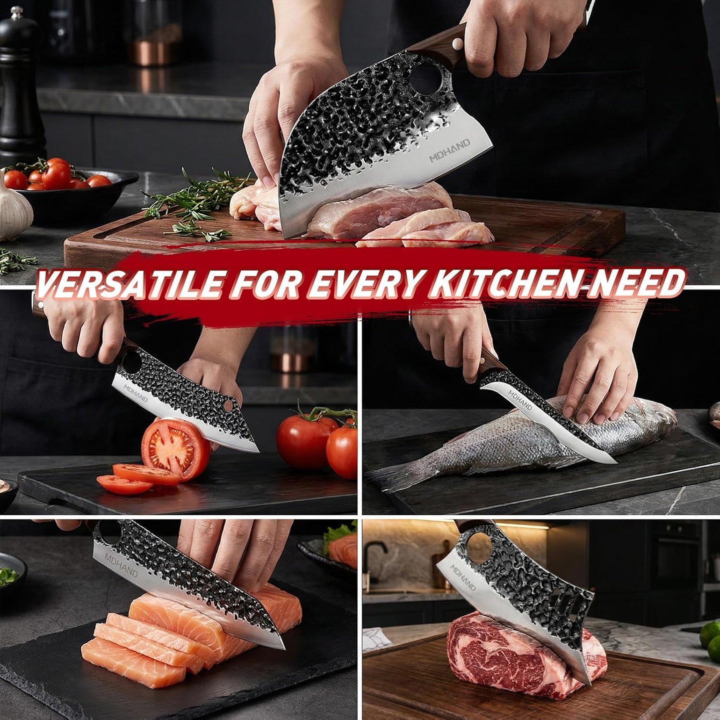 Set 12 Cuchillos Chef Acero Alto Carbono con Bolsa