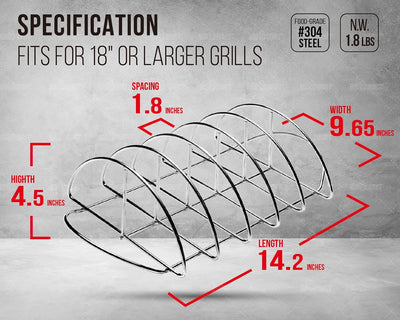 Rejillas para costillas BGE estante expansor parrilla
