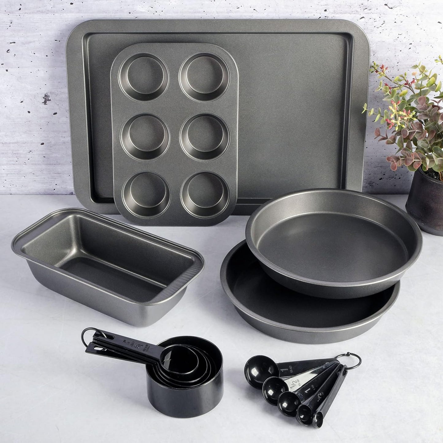 Set 95 Pzas Cocina con Ollas Sartenes Vajilla Bloque Cuchillos
