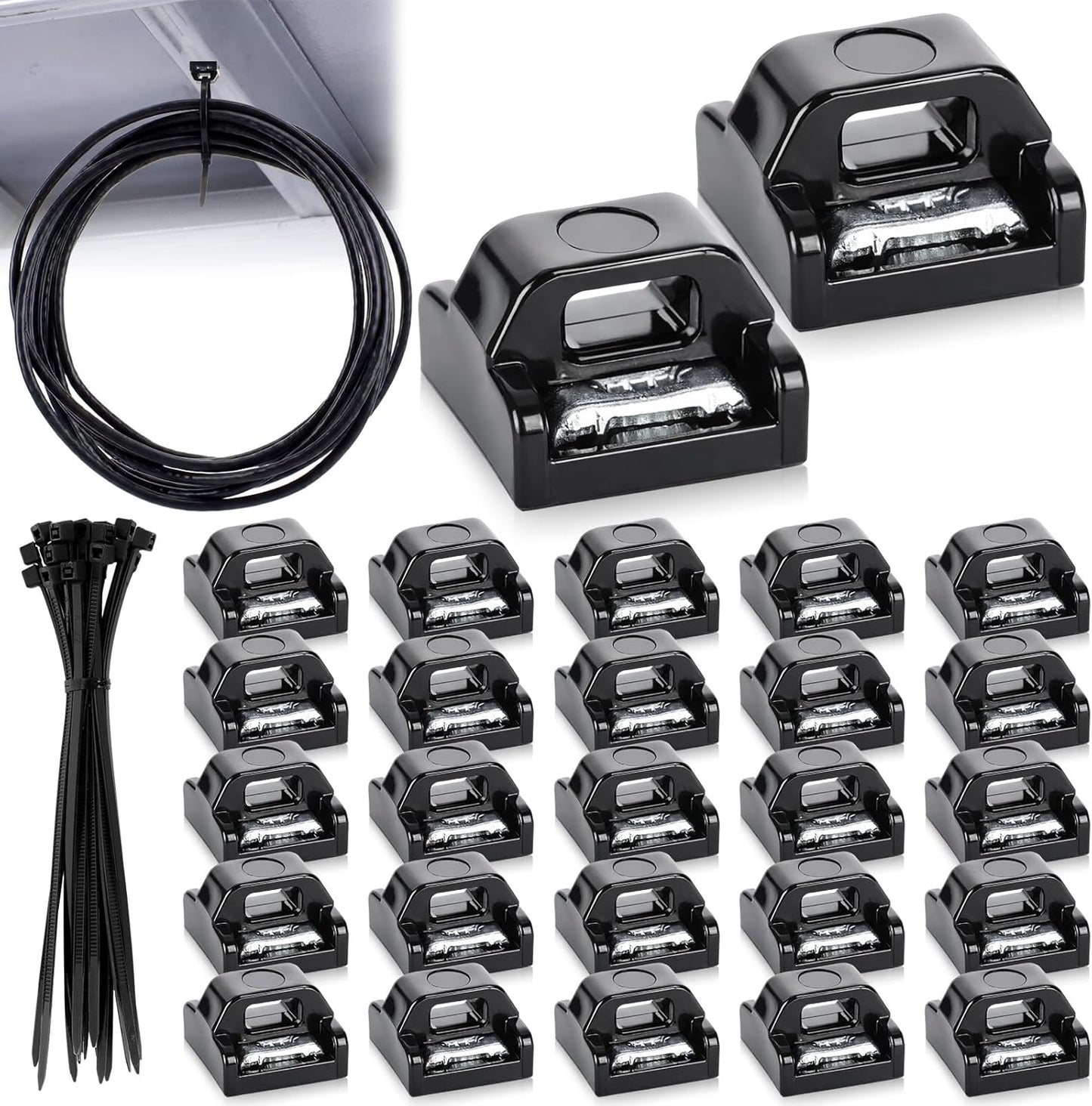 25 Set Bridas Magnéticas Cables Soporte Multiuso