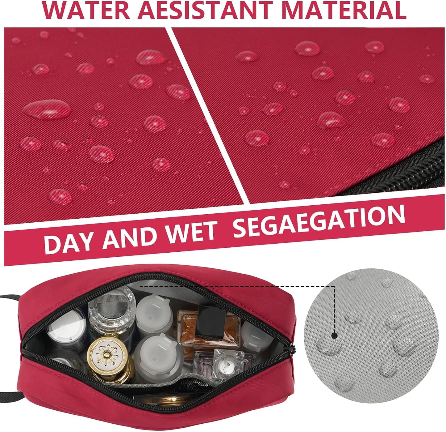 Neceser viaje resistente agua para hombres y mujeres