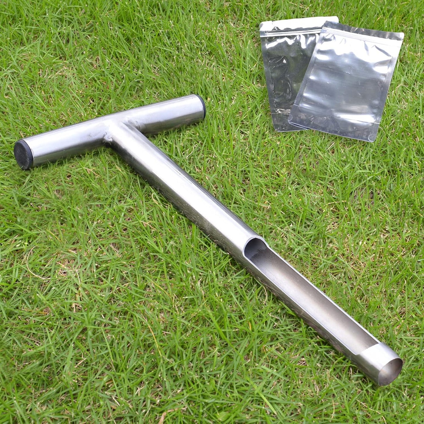 Sonda suelo 12pulg 2 bolsas mango T acero