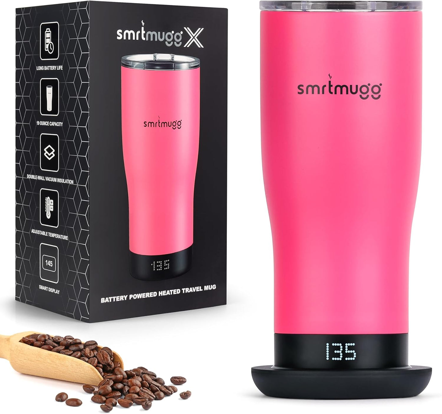 Taza café con calefacción 19 oz 8 hrs temp ajustable