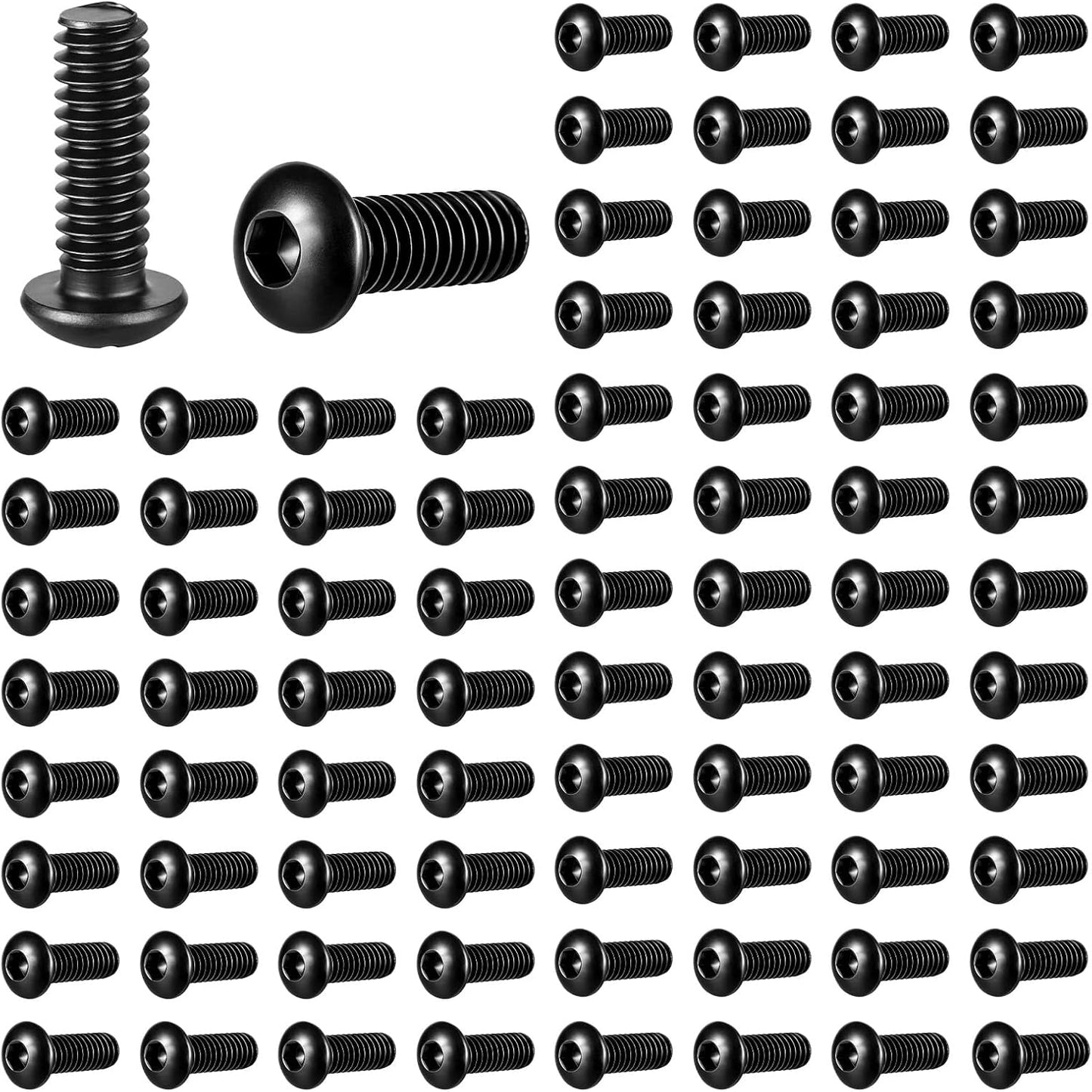 Set tornillos cabeza botón hexagonal acero aleación 1/4-20x3/4