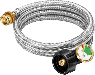 Adaptador manguera propano 6ft 1-20lb acero inox