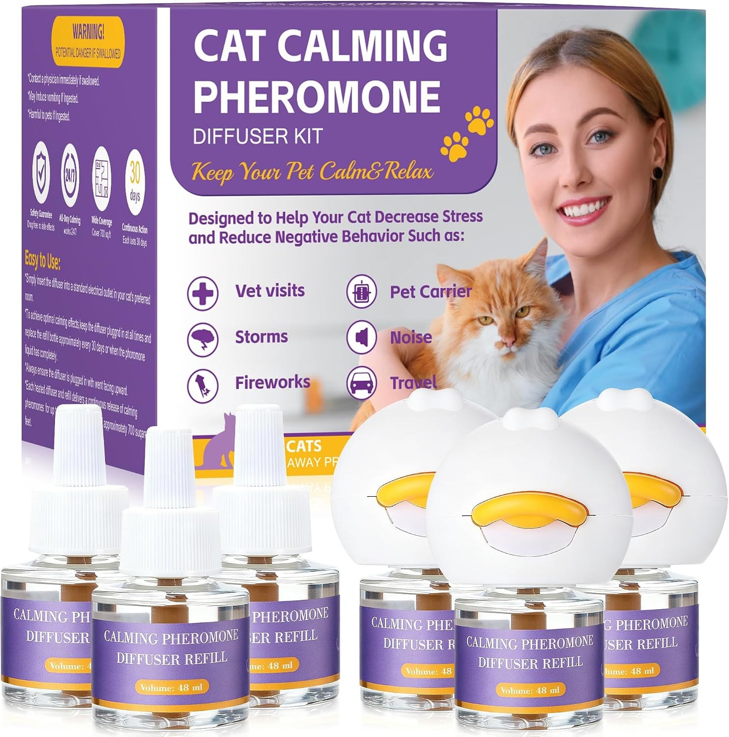 Difusor feromonas gatos 9 en 1 180 dias 3 enchufes